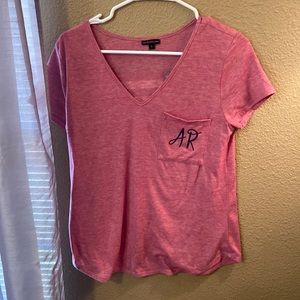 red and navy America shirt